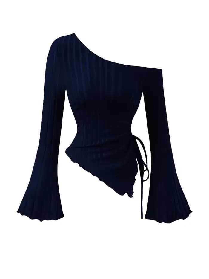 T-shirt asymétrique élégant et décontracté pour femme