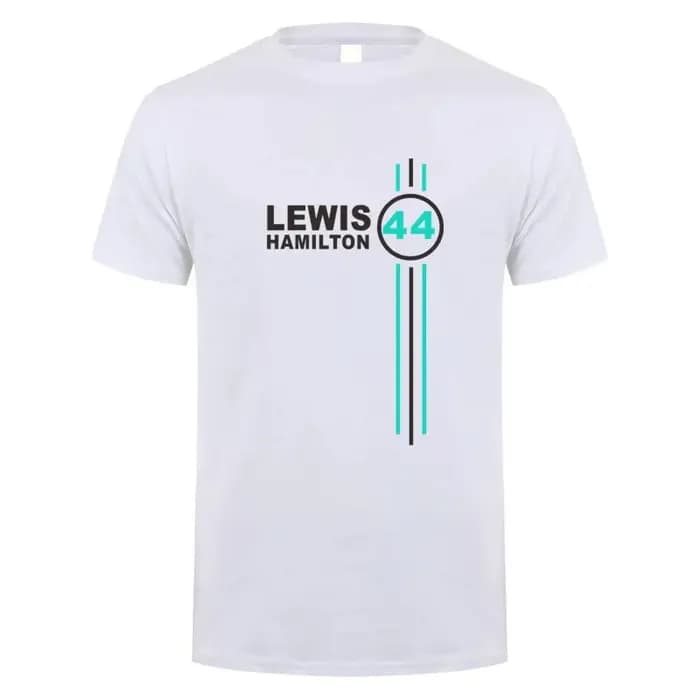 T-shirt manches courtes homme, estival et en coton, Lewis Hamilton 44, 71857