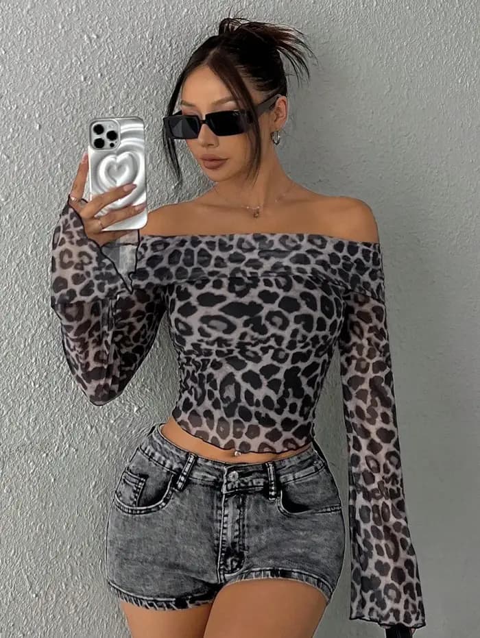 T-shirt sexy pour femmes, nouvelle collection automne, streetwear tendance, manches longues, col ron