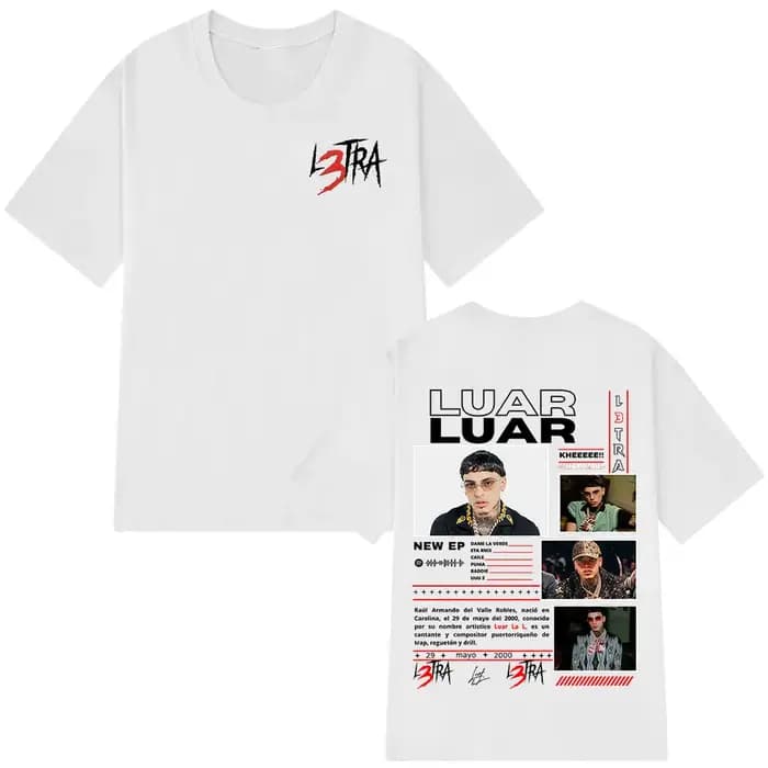 Rappeur Lune La L 2025 Album L3TRA T-shirts hommes femmes Hip Hop mode manches courtes