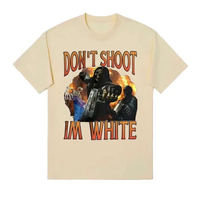 T-shirts graphiques humoristiques « Ne tirez pas