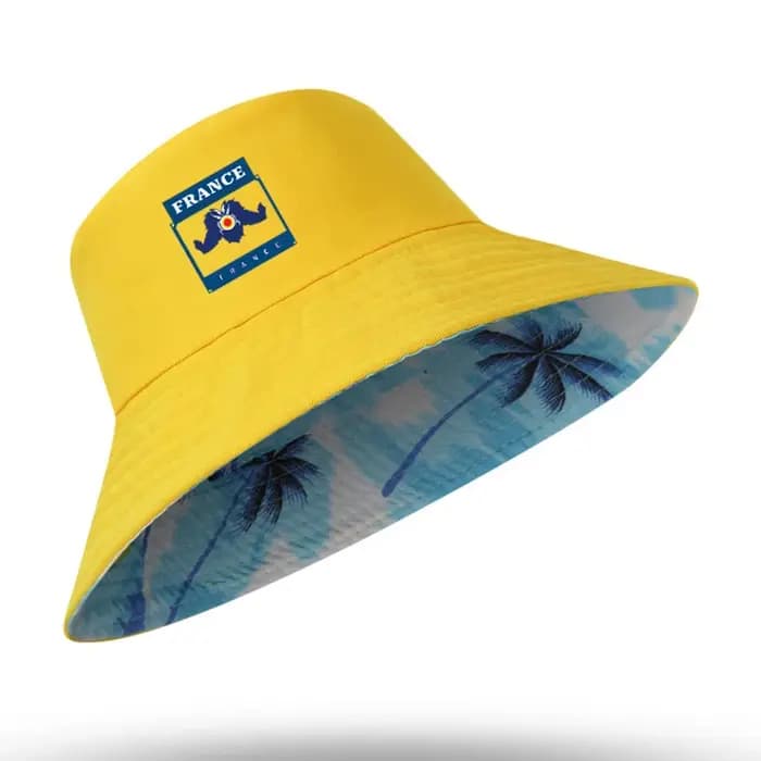 TEXT personnalisé bob FRANCE réversible seau chapeaux hommes femmes en plein air pêcheur casquettes plage pêche Chapeau