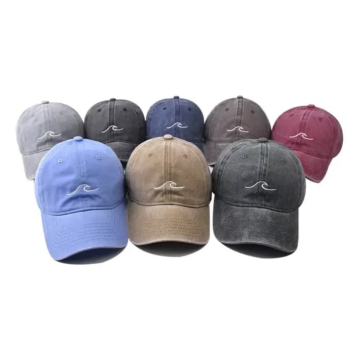 Casquette de Baseball brodée d'ondulation ondulée