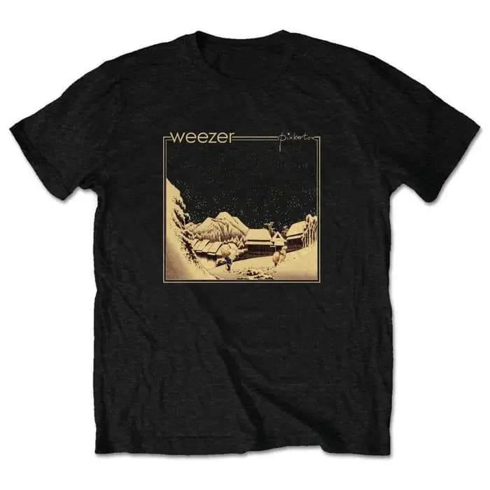 T-shirt unisexe en pur coton avec impression de couverture d'album classique Weezer, respirant, tenu