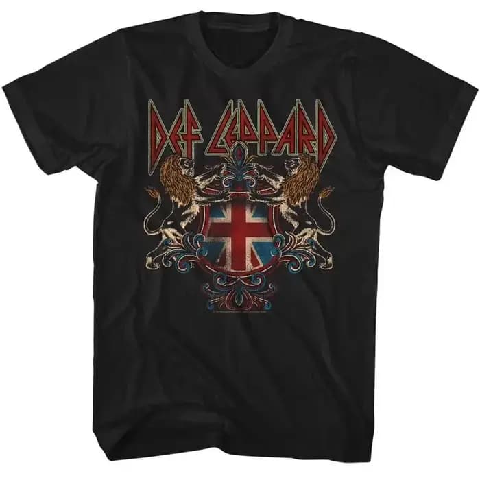T-shirt à imprimé graphique du groupe de hard rock britannique Def Leppard, pour femmes et hommes, a