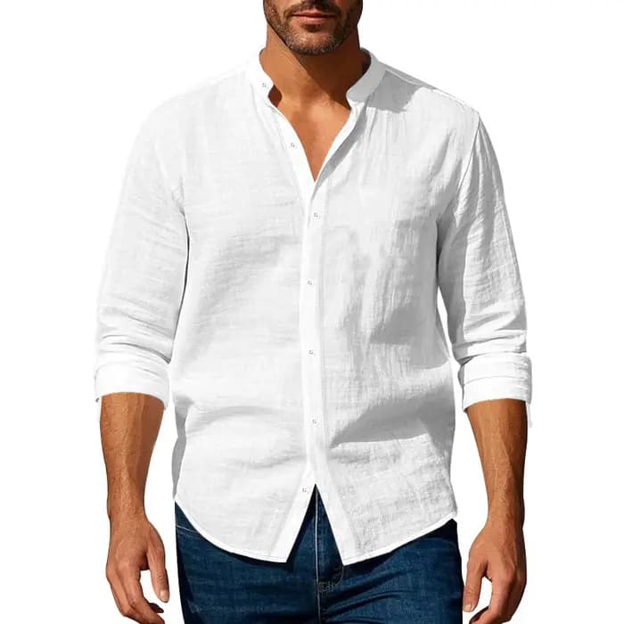 Jeu d'animaux chemises à manches longues pour hommes coton léger t-shirt décontracté chemise réguliè