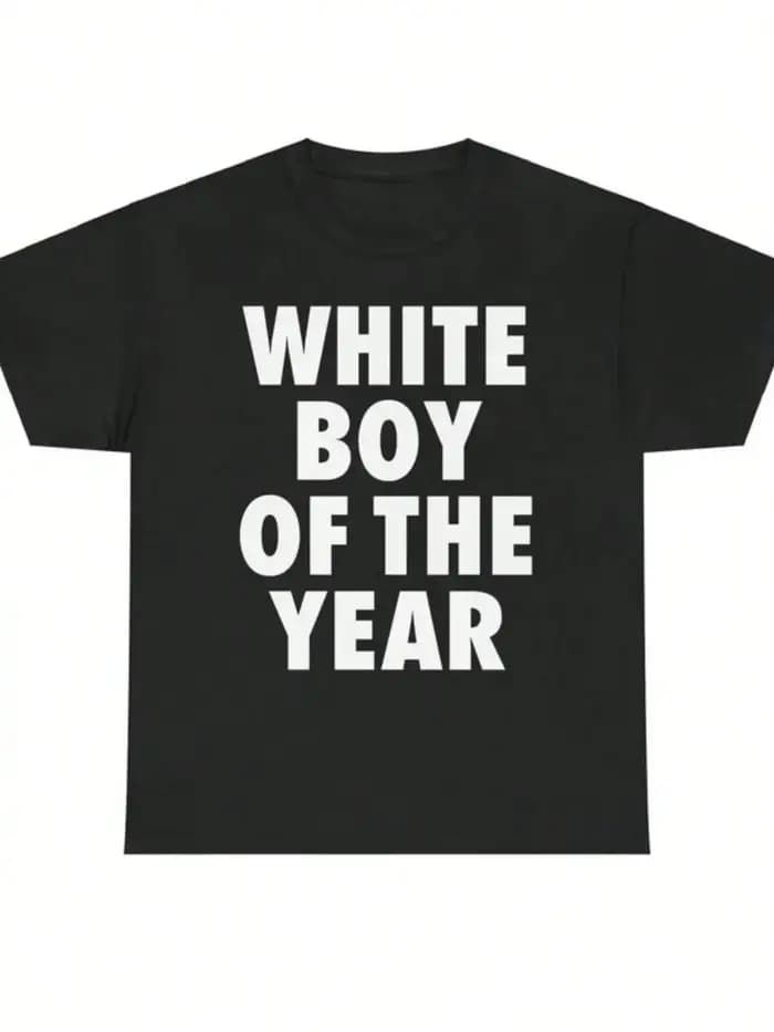 T-shirts WHITE BOY OF THE YEAR imprimés à manches courtes