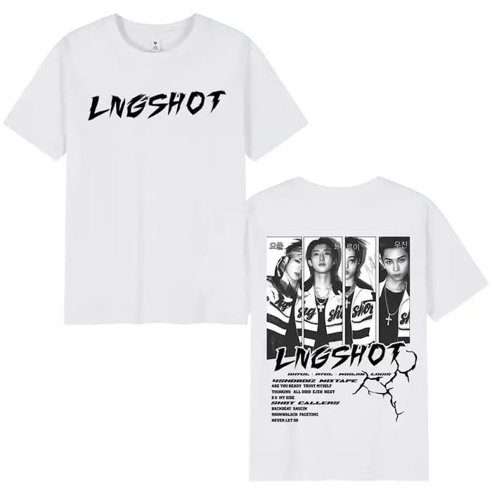 T-shirt coréen Kpop Lngshot OHYUL RYUL WOOJIN LOUIS pour hommes et femmes