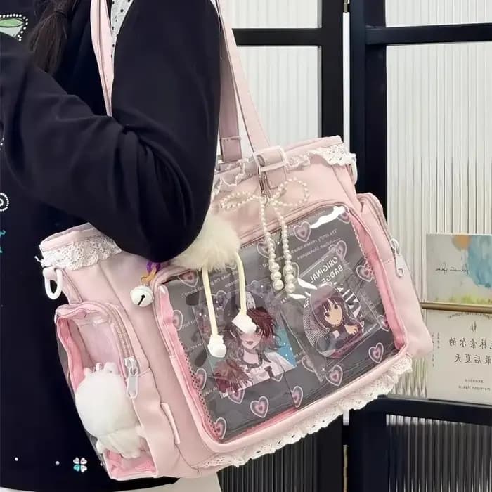 Ballet filles grande capacité Kawaii Itabag japonais Transparent JK épaule sacs à bandoulière cadeau pour amis