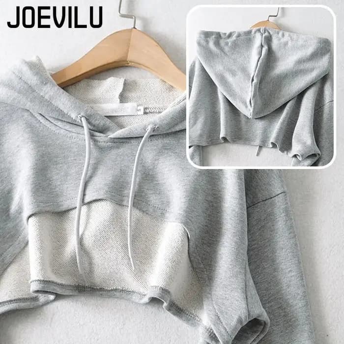 Sweat à capuche court pour femmes