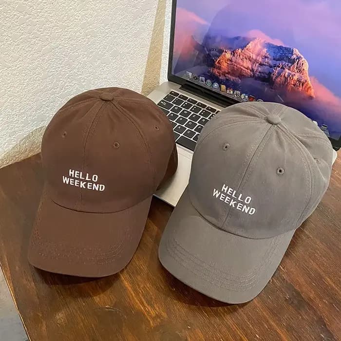 HELLO WEEKEND lettre casquette de Baseball hommes femmes mode décontracté casquettes à visière broderie