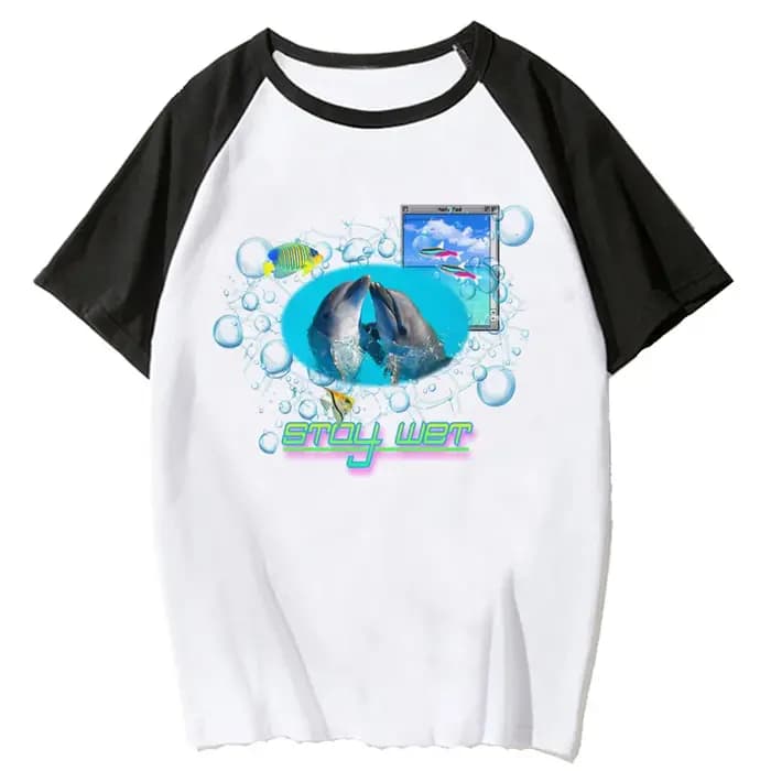 Frutiger Aero chemise adolescent Grunge classique années 80 numérique harajuku chemise Vintage année