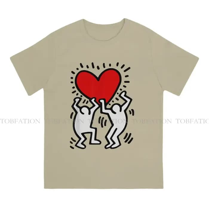 Haring-T-shirt à col rond pour hommes