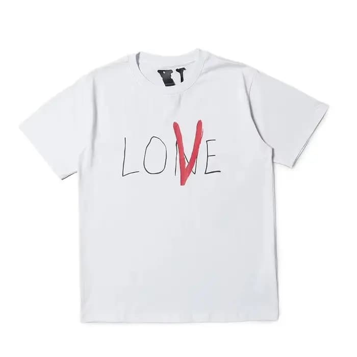 Nouveau T-shirt ample à manches courtes VLONE LIFE Limited 19ss avec imprimé lettres Graffiti LOVE pour hommes et femmes
