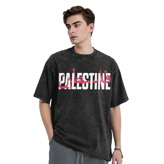 T-Shirt en Coton Délavé pour Homme