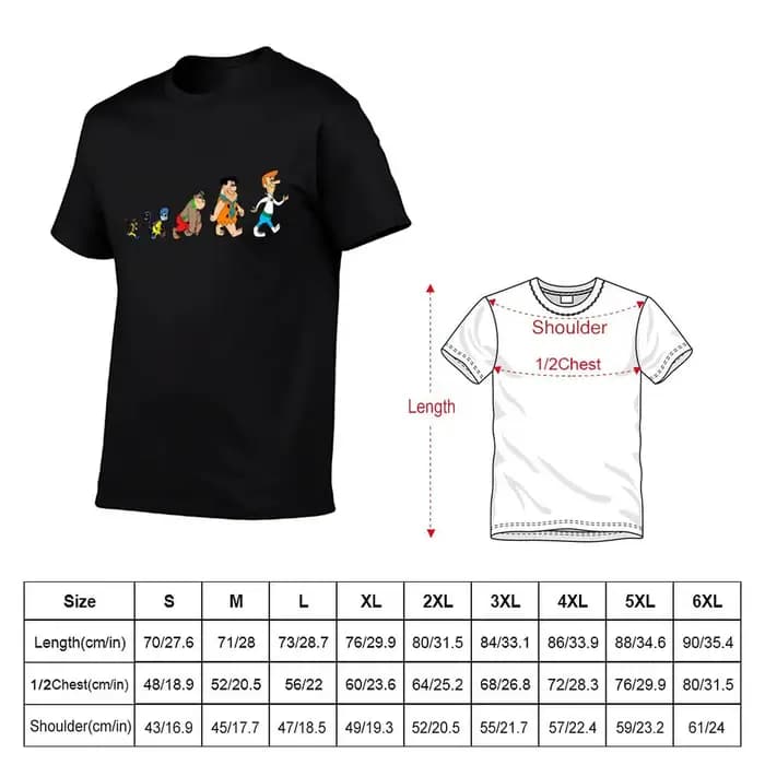 Hanna Barbera Evolution T-Shirt Vêtements Kawaii