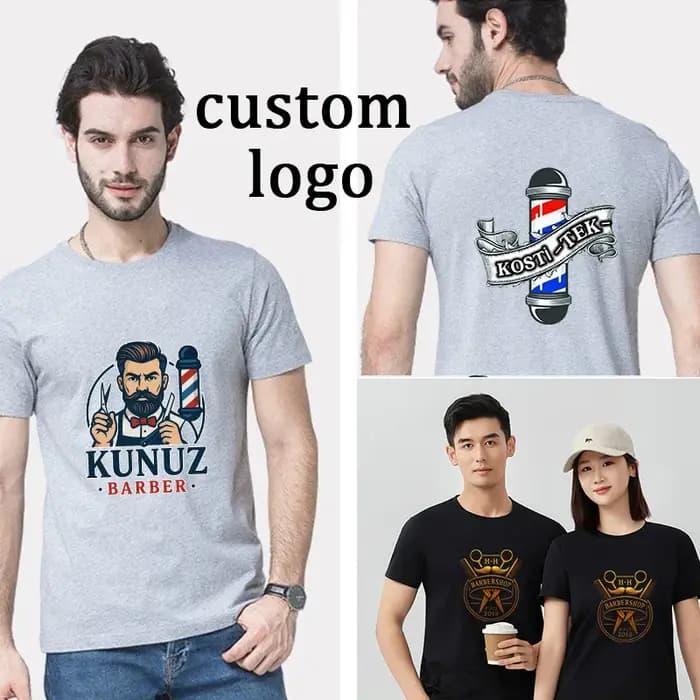 T-shirts personnalisés en coton, créez votre propre design, logo personnalisé, t-shirt pour homme et femme, t-shirt personnalisé Baber.
