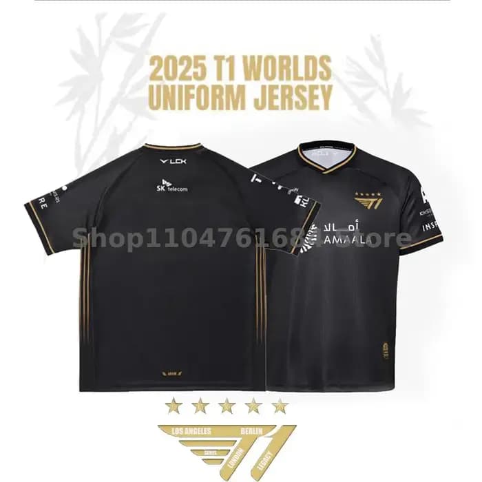 T-shirt d'uniforme de l'équipe Esports T1, maillot de la finale mondiale de la ligue des légendes, j