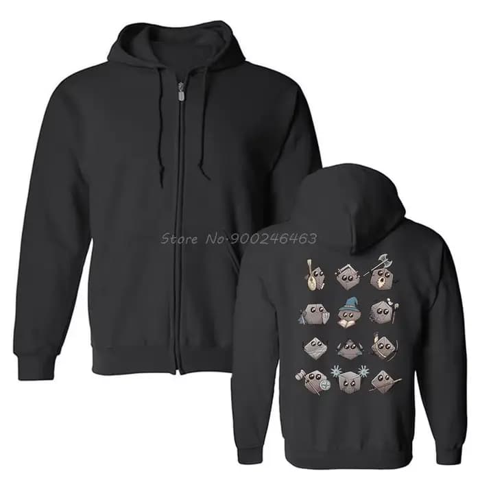 Sweat à capuche pour hommes Kawaii DnD Classes unisexe