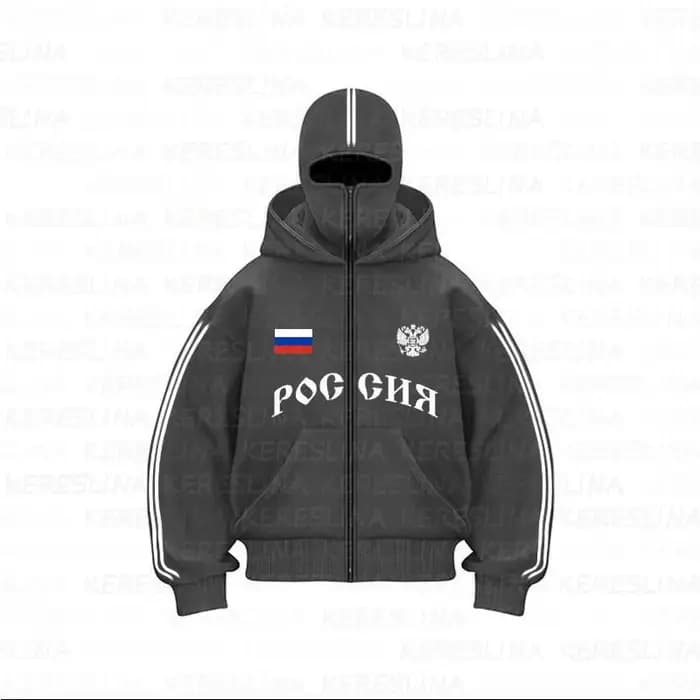 2025 nouveau sport à capuche double chapeau conception lettre cardigan