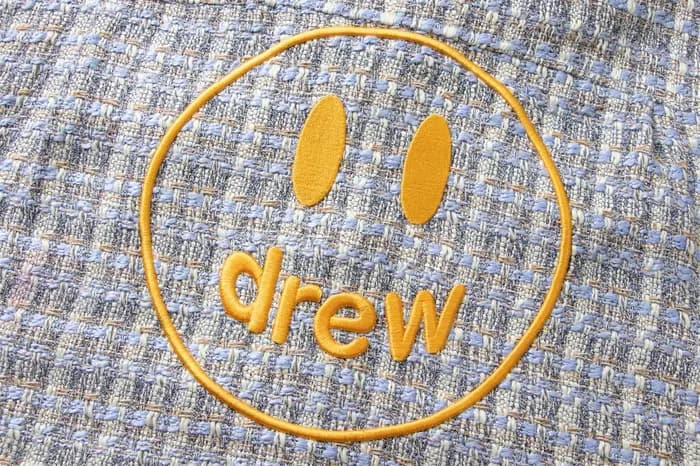 Drew House Tricot broderie Vêtements pour hommes haut de gamme automne et hiver designer niche American rétro imprimé veste en jean ample