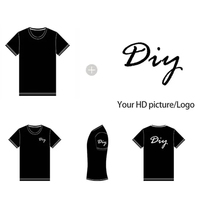 T-shirt en coton personnalisé avec logo