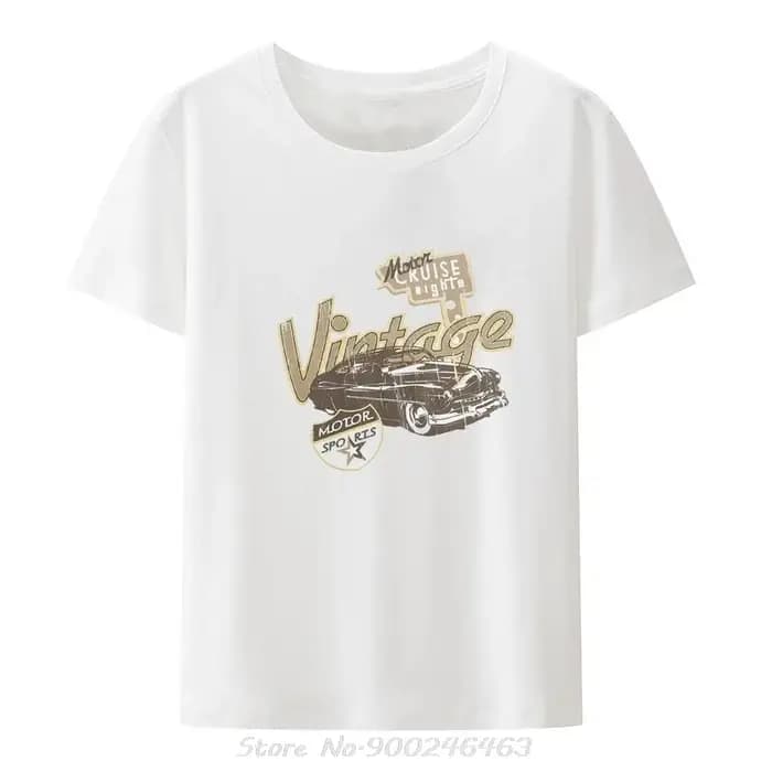 T-shirt unisexe à manches courtes imprimé graphique de voiture pour hommes
