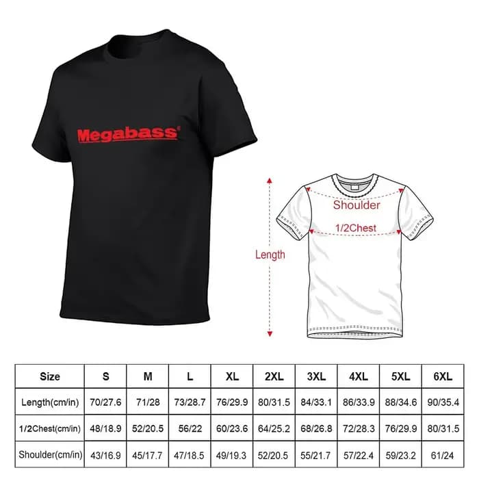 MEGABASS-T-shirt noir surdimensionné pour homme, vêtement mignon