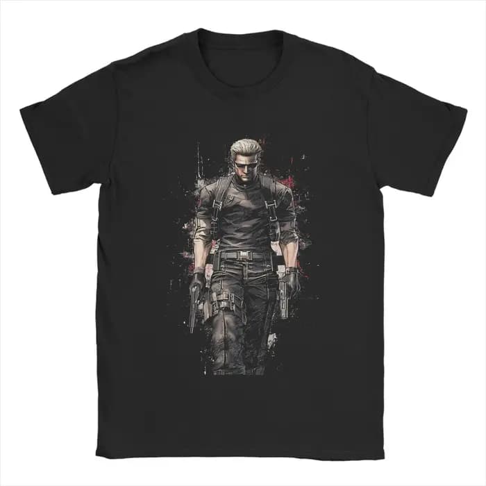 T-shirts imprimés Albert Wesker Art pour hommes, hauts à manches courtes et col rond, t-shirt d'été
