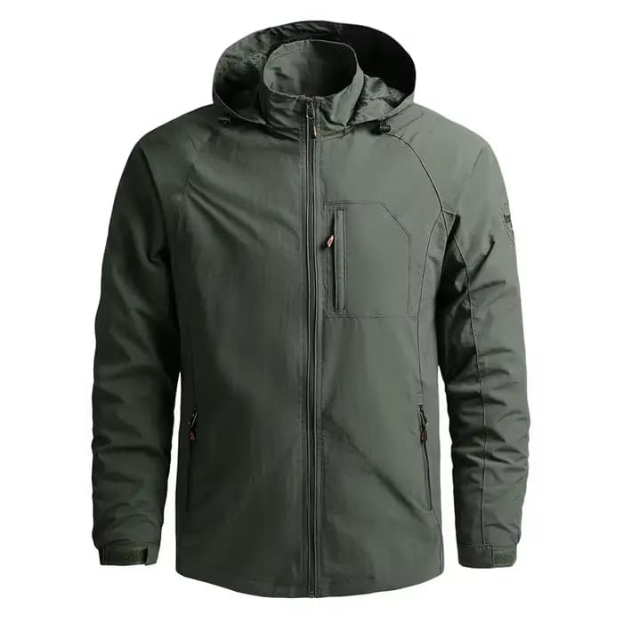Veste à capuche coupe-vent imperméable pour homme