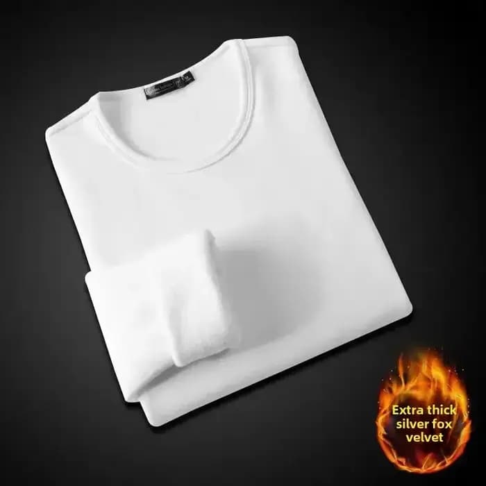 T-Shirt à manches longues doublé polaire pour hommes et femmes