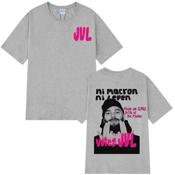 Rappeur français JUL mode graphique T-shirts hommes femmes Hip-hop T-shirt à manches courtes décontracté esthétique