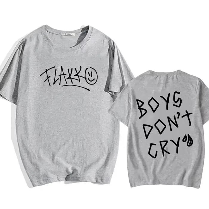 Rels B Flakk sourire T-shirt garçons ne pleurent pas lettre graphique