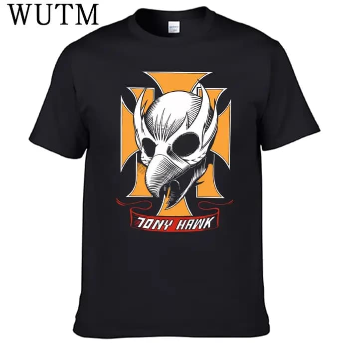 T-shirt pour hommes, 100% coton, Tony Hawk