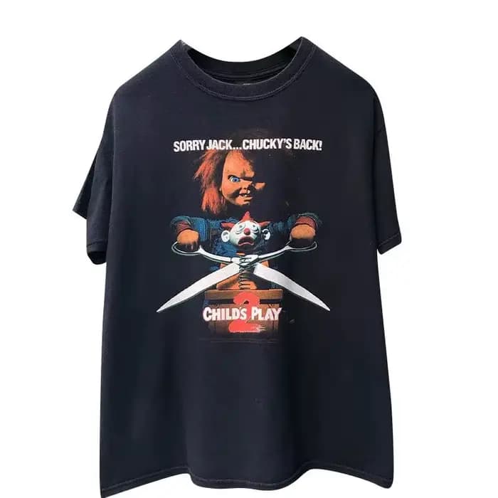 Jeu d'enfant Chucky film même Style Vintage rétro rue manches courtes unisexe coton T-Shirt