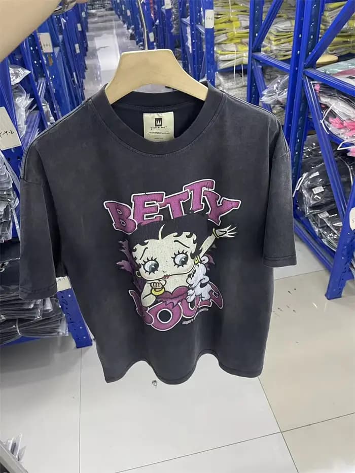 T-shirt manches courtes col rond en pur coton