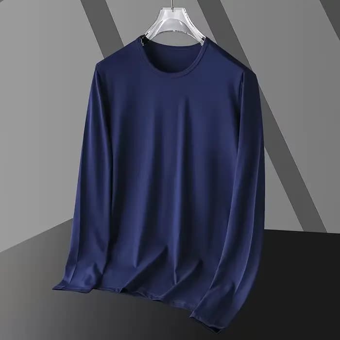 T-shirt Homme Slim Fit à Manches Longues et Col Rond – Nouveau Style Élégant
