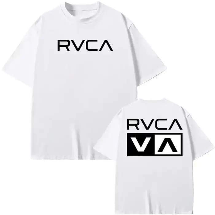 T-shirt RVCA noir en coton pour l'été