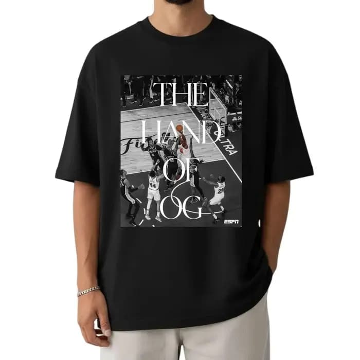 Nouveau T-shirt 2026 The Hand Of OG Knicks Vs Spurs pour les fans