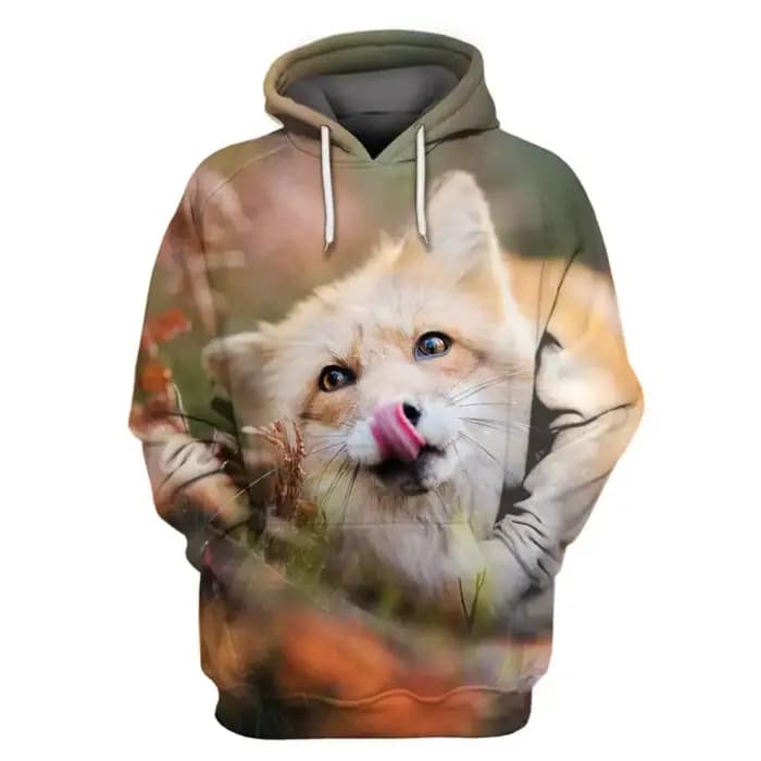 Sweat à capuche imprimé renard animal pour hommes et femmes