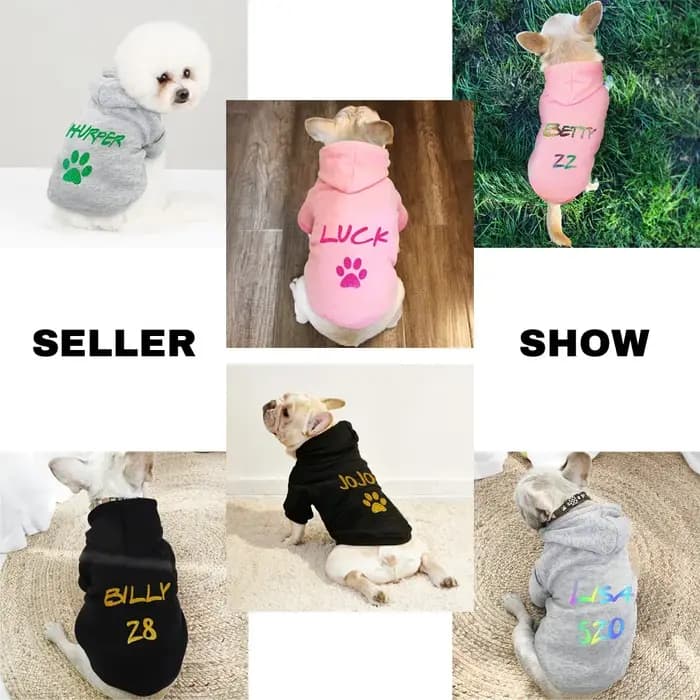 Vêtements personnalisés pour chiens de compagnie, sweats à capuche pour chiots, manteau chaud pour grands chiens, veste, pull, vêtements bouledogue français, automne, hiver