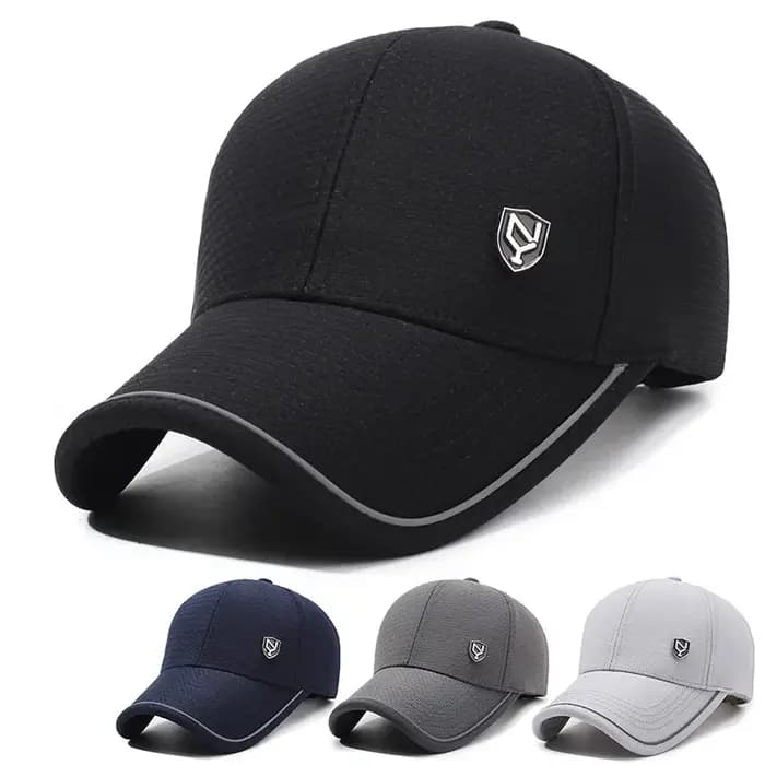 Casquette d'été noire respirante pour hommes