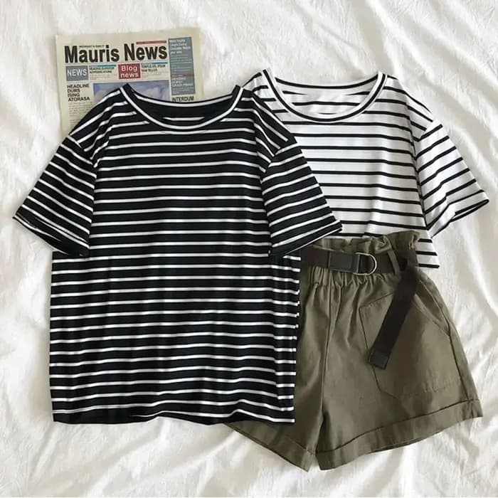 T-shirt manches courtes col rond femme, décontracté, à la mode, coréen, Harajuku