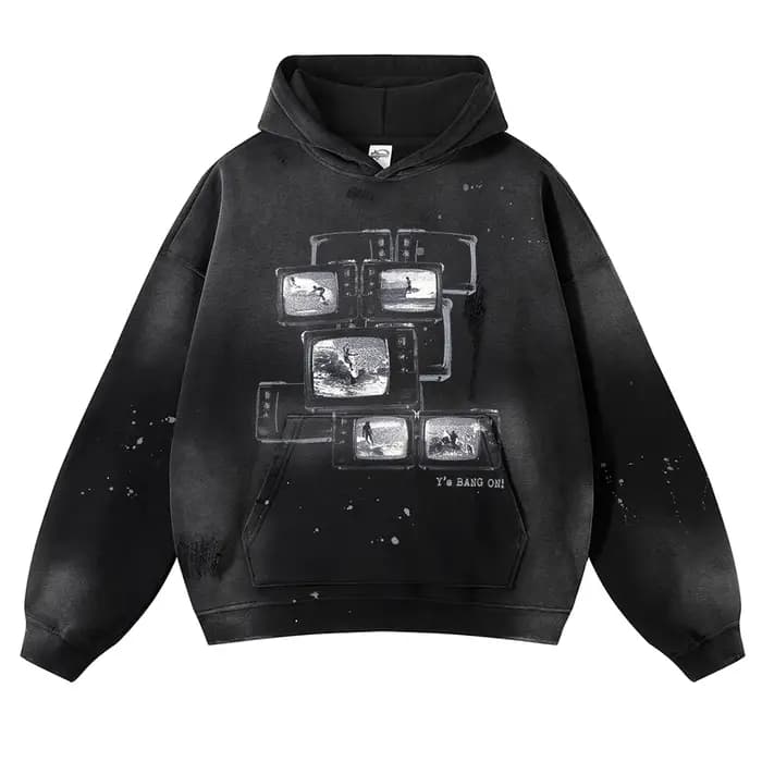 Sweat à capuche surdimensionné Hip Hop pour hommes
