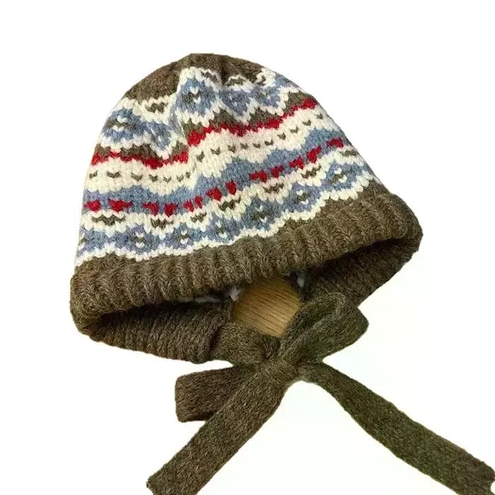 Bonnet tricoté en laine pour femmes