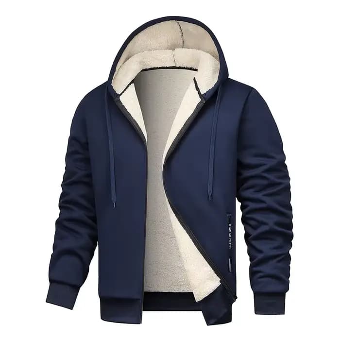 Sweat à capuche en polaire d'agneau pour homme