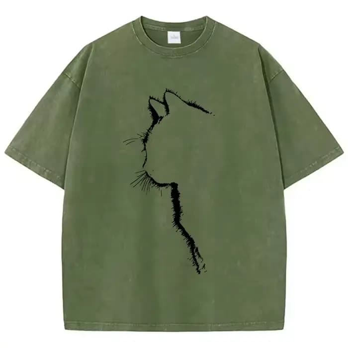 T-shirt vintage délavé 100% coton