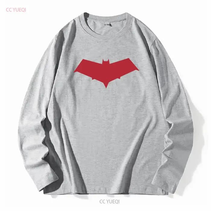 Symbole du capot rouge Jason Todd t-shirt noir manches longues ou courtes vintage lavé unisexe homme mode légèrement respirant décontracté