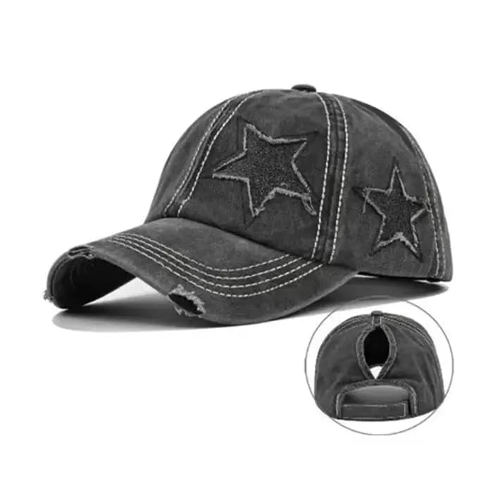 Casquette de Baseball à Queue de Cheval Haute pour Femme
