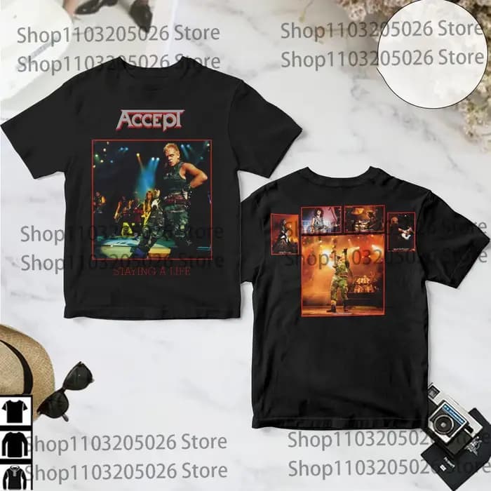 T-shirt classique Accept Album Rock imprimé 3D unisexe streetwear homme femme tendance hip-hop tee-shirt Y2K haut d'été surdimensionné vêtements pour hommes